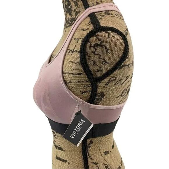 Victoria's Secret Sport Lightweight Sports Bra Pullover Wire Free Black Band XSm - Picture 2 of 6